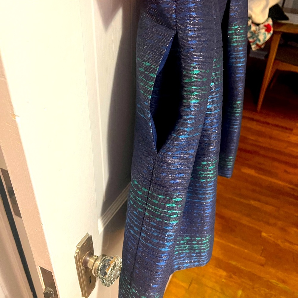 Vince Camuto Metallic Jacquard Fit & Flare Party Dress Size 14 - Picture 5 of 6